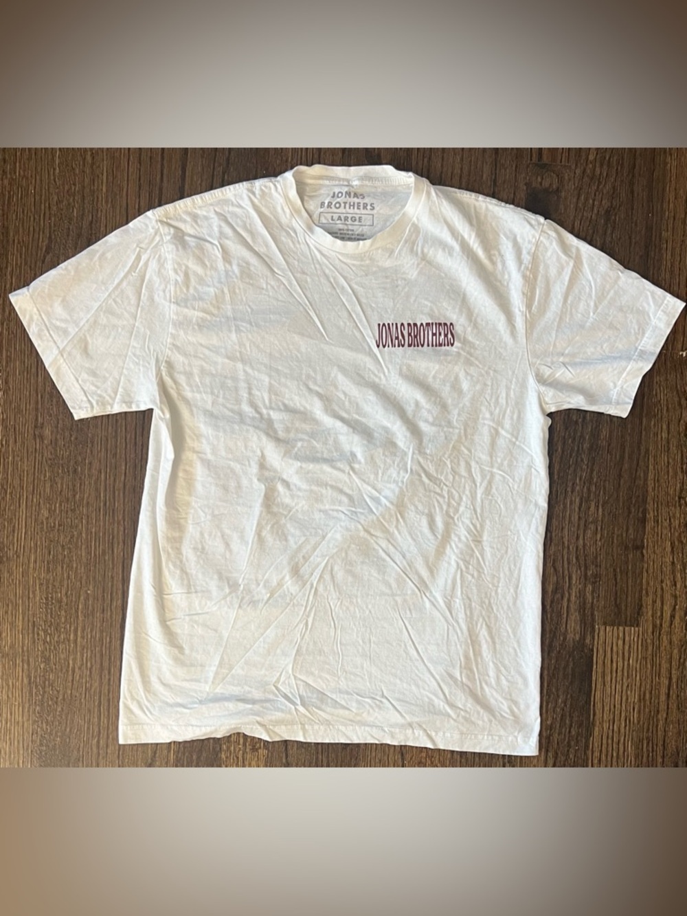 Jonas Brothers White Short-Sleeve Logo Tee